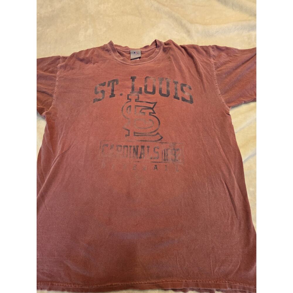 St Louis Cardinals Baseball MLB Men's Grey Size Xl Short Sleeve Vintage Red ...